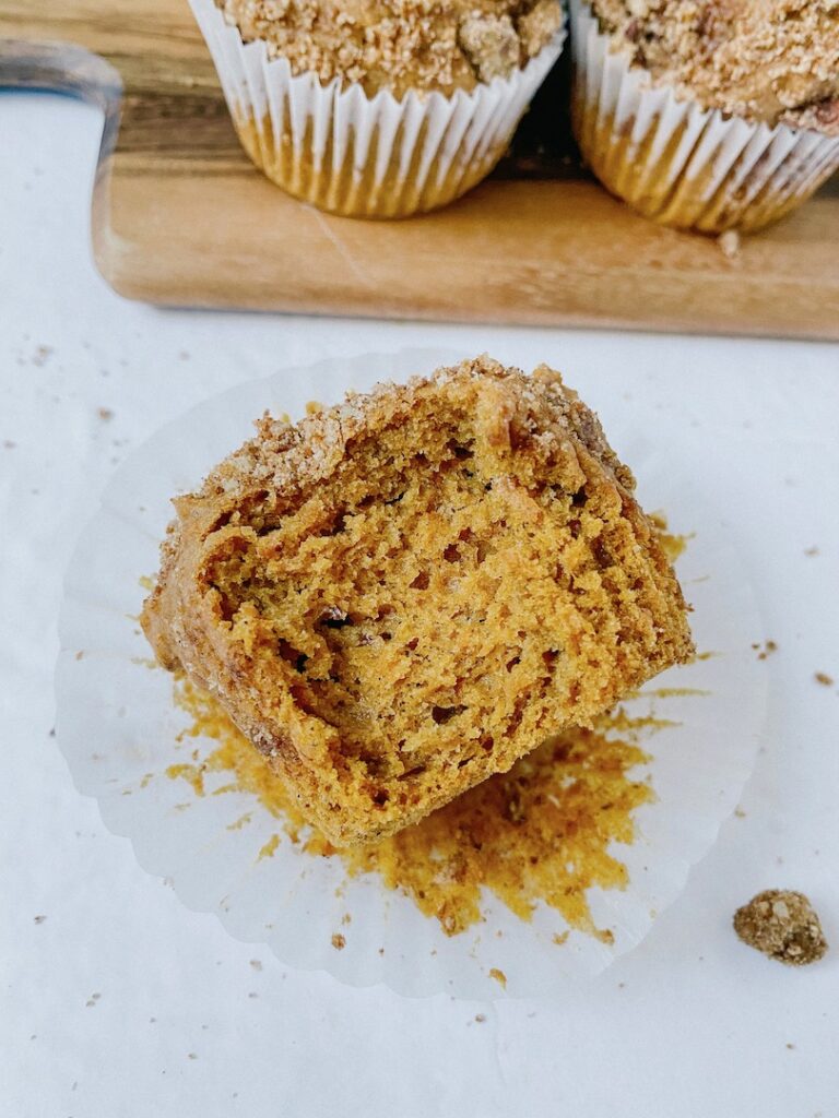 Vegan Sweet Potato Muffins with Pecan Streusel