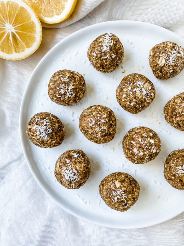 Lemon Coconut Energy Bites (vegan, gluten-free, oil-free)