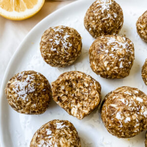 Lemon Coconut Energy Bites (vegan, gluten-free, oil-free)