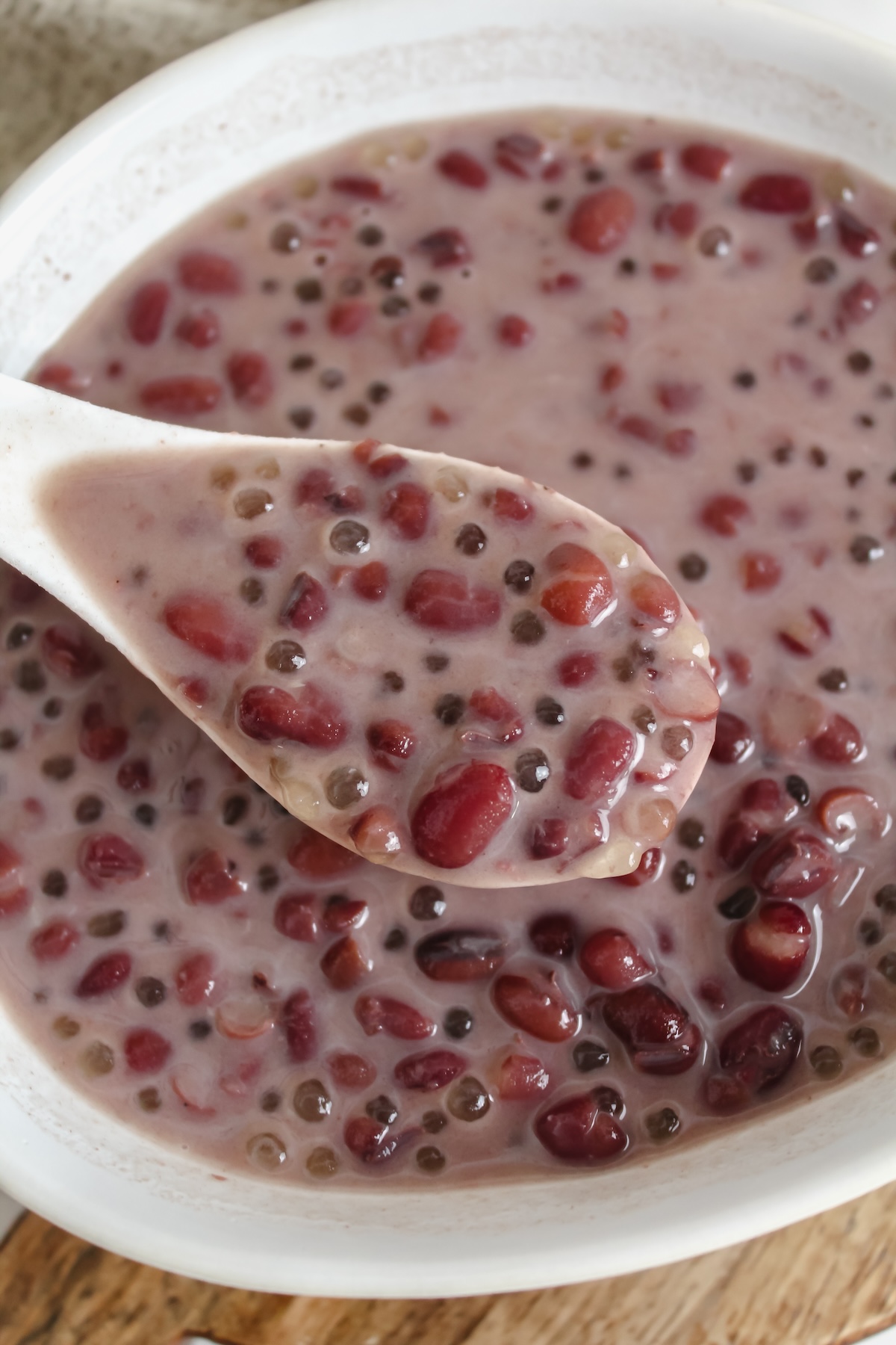 Sweet Red Bean Soup (vegan, gluten-free, oil-free)