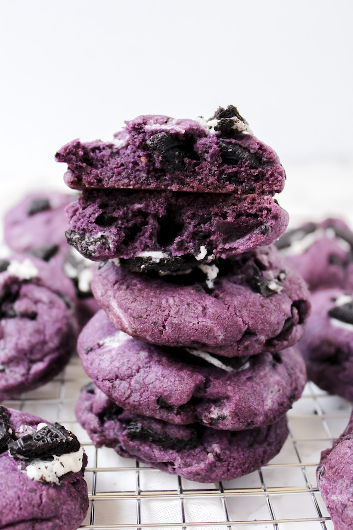 Vegan Cookies and Cream Ube Cookies - Nuts About Greens