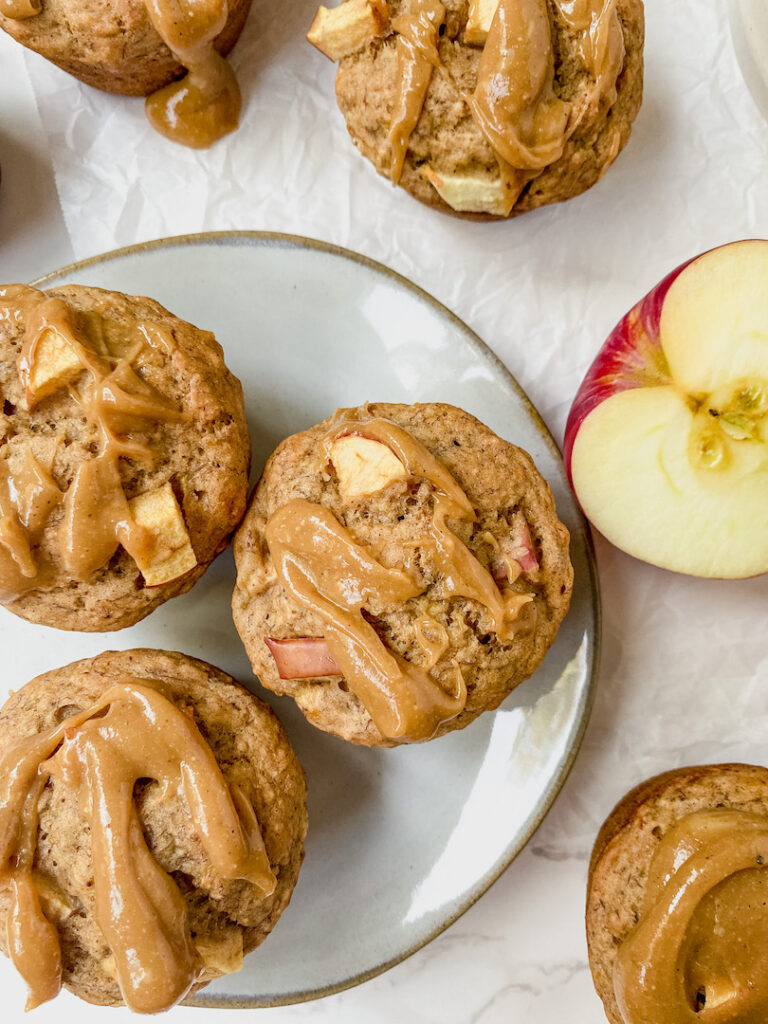 close up shot of muffins on a plate