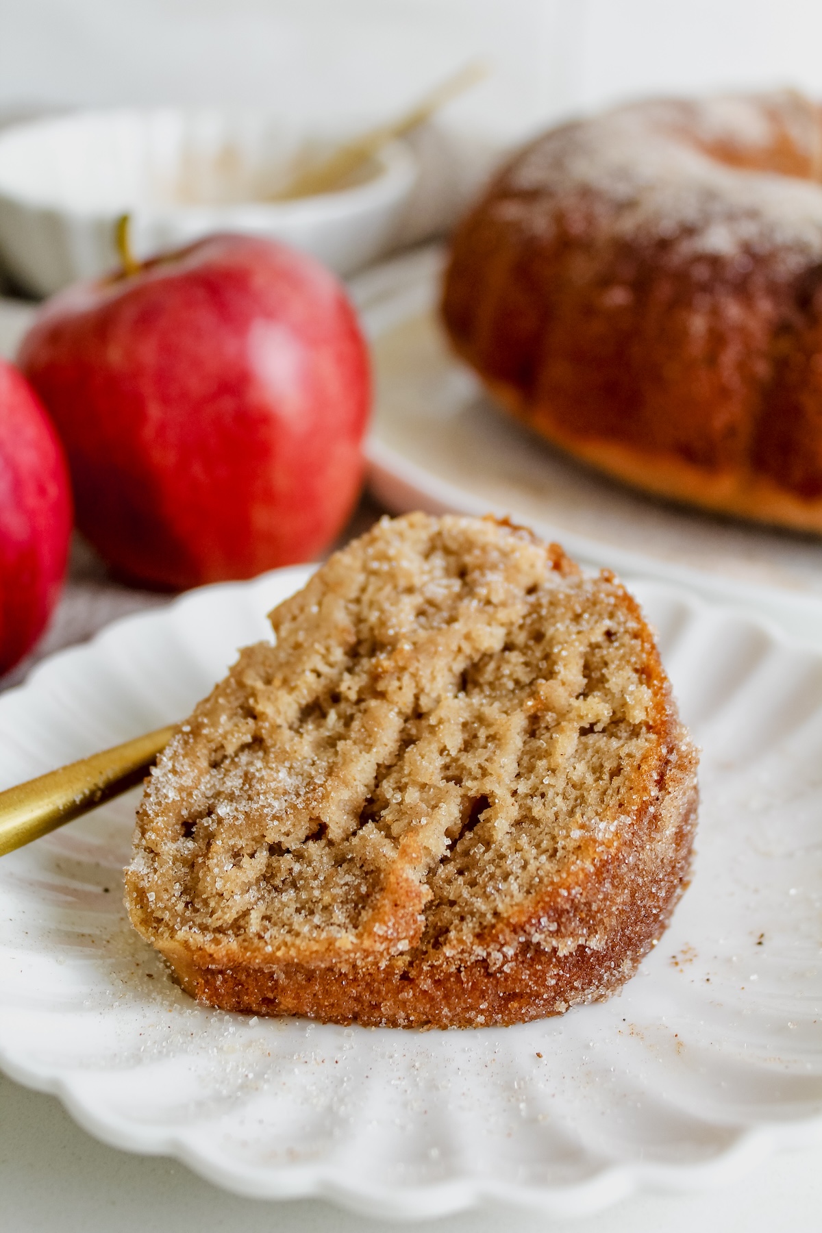 Vegan Apple Cider Donut Bundt Cake - Nuts About Greens