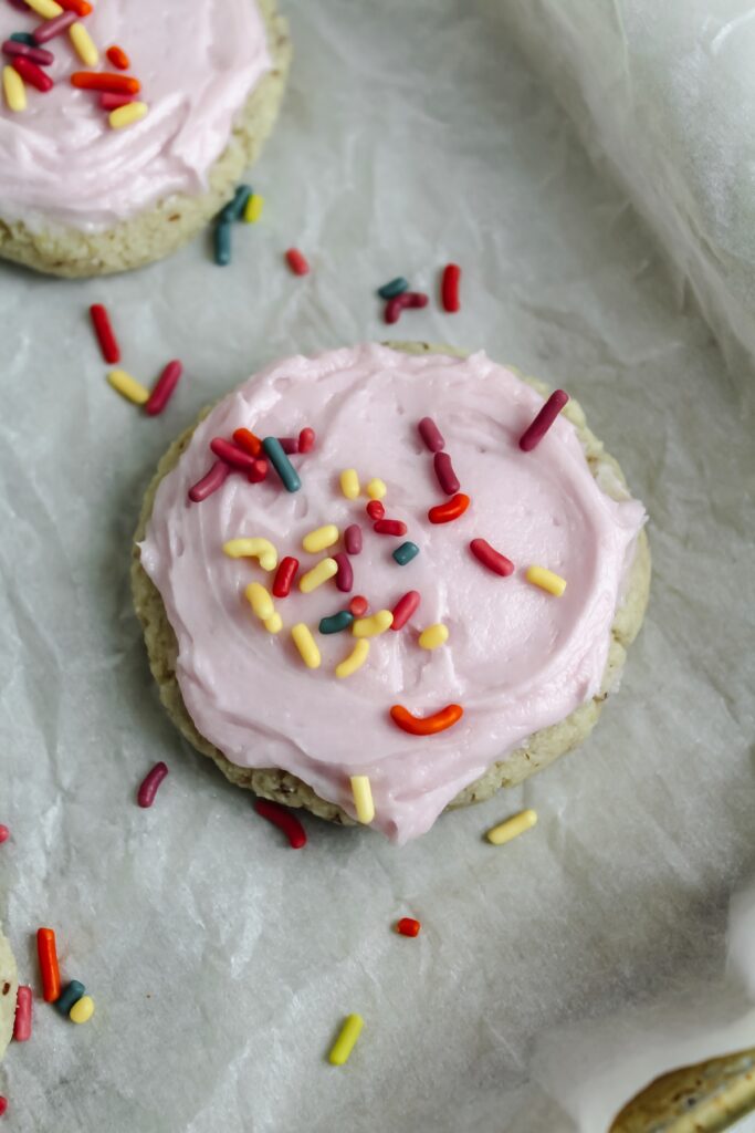 overview shot of sugar cookie