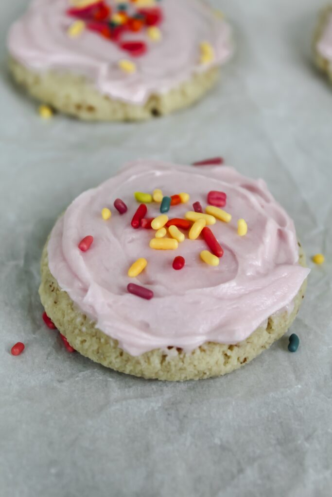 angled close up shot of cookie