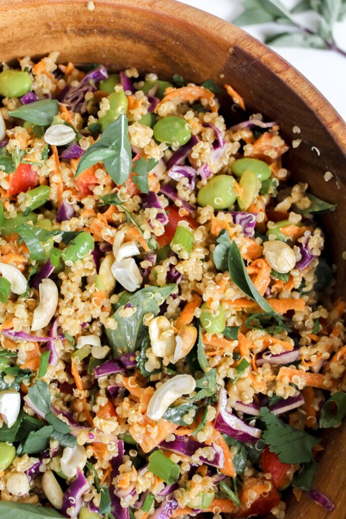 close up shot of salad