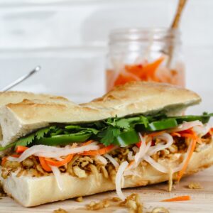 photo of tofu banh mi