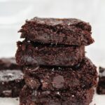 stack of zucchini brownies