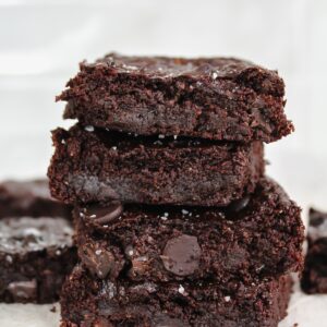 stack of zucchini brownies