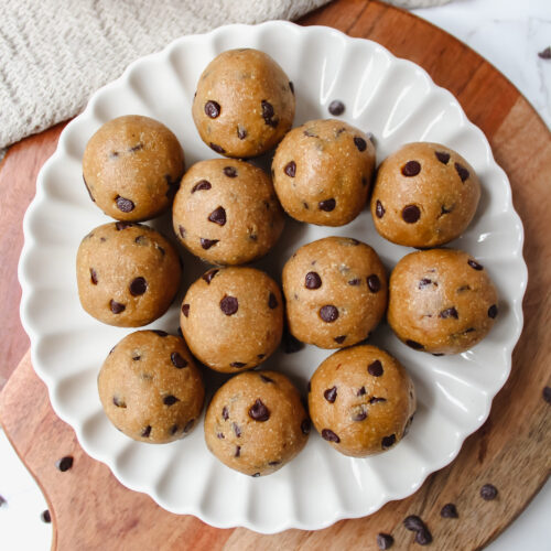 Healthy Cashew Butter Cookie Dough Bites vegan gluten free oil free