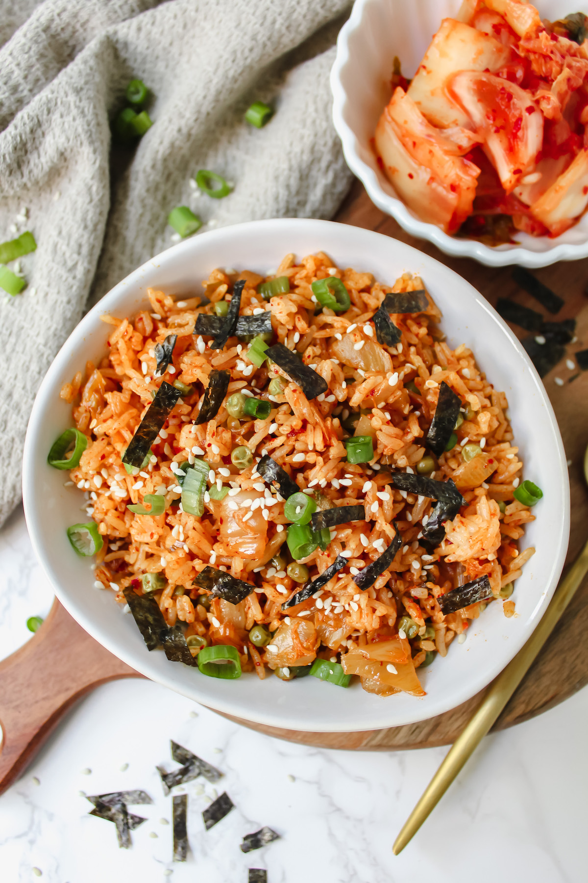 Kimchi Fried Rice (vegan, gluten-free)