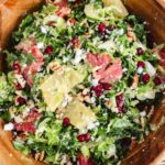 wooden bowl with citrus salad