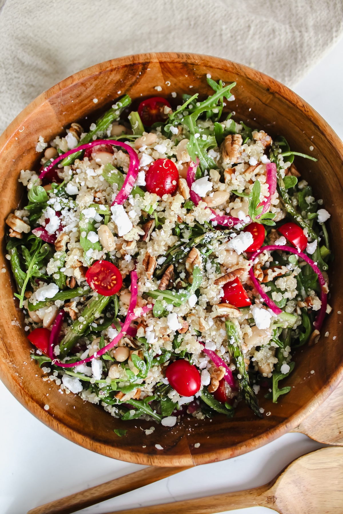 Roasted Asparagus and White Bean Quinoa Salad (vegan, gluten-free)