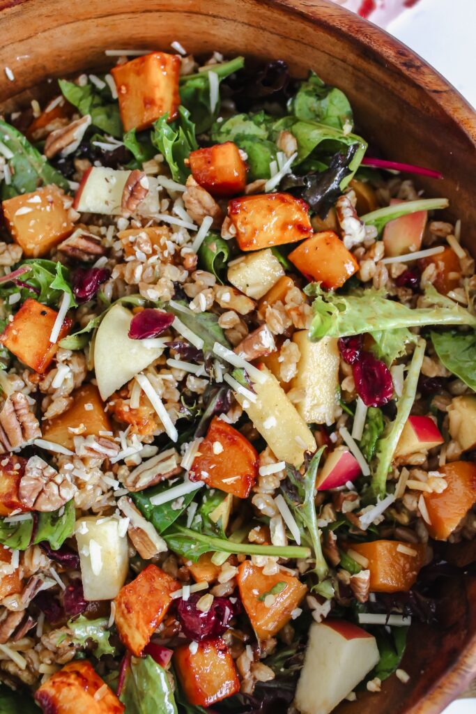 salad in a wooden bowl