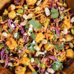 overview shot of spicy crispy rice salad