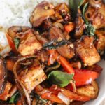 close up shot of stir fry