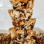 healthy magic cookie cups stacked on top of each other