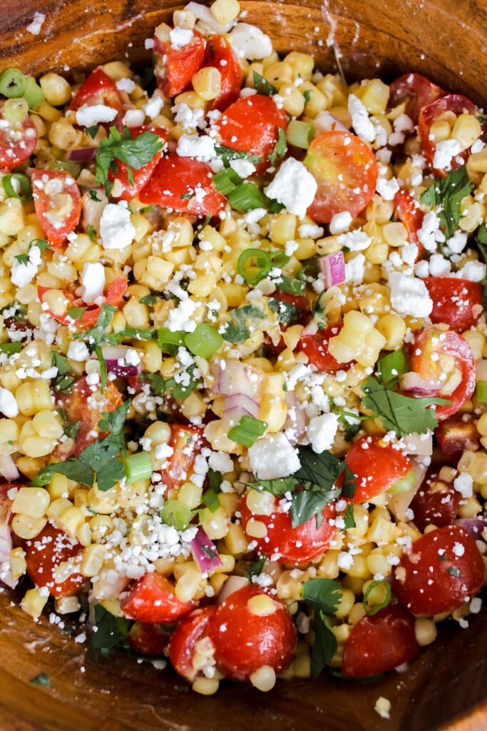 overview shot of salad in a bowl