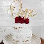 picture of healthy smash cake with raspberries on top