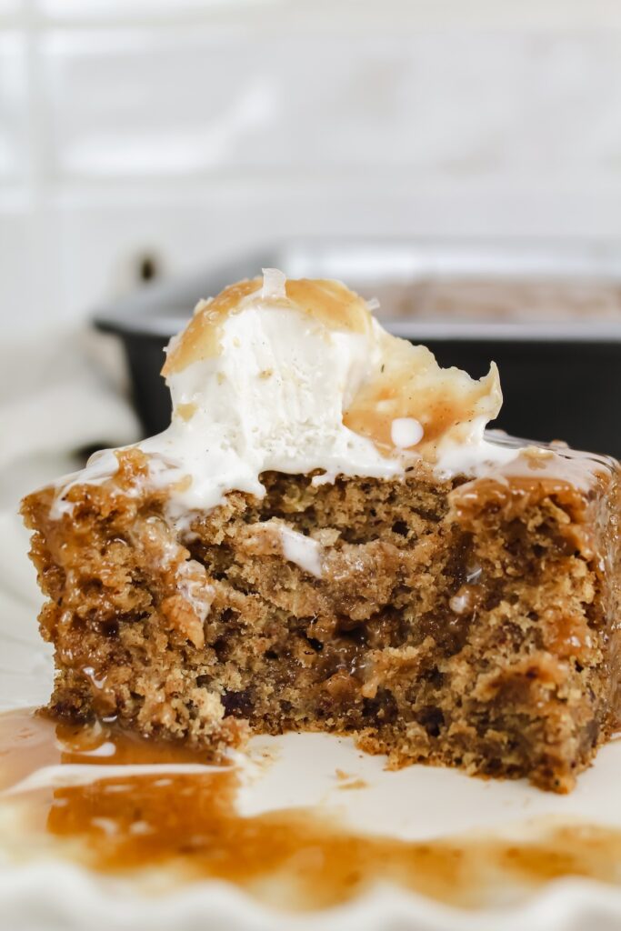 bite taken out of cake