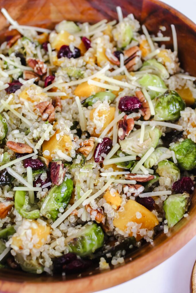 angled shot of quinoa salad