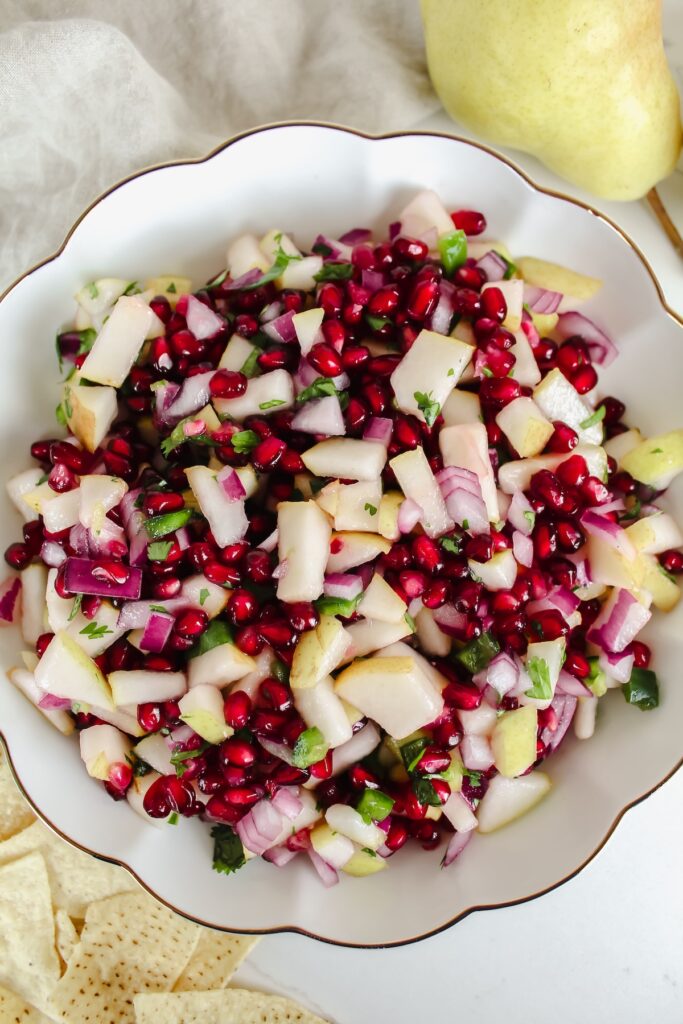 salsa in a white bowl