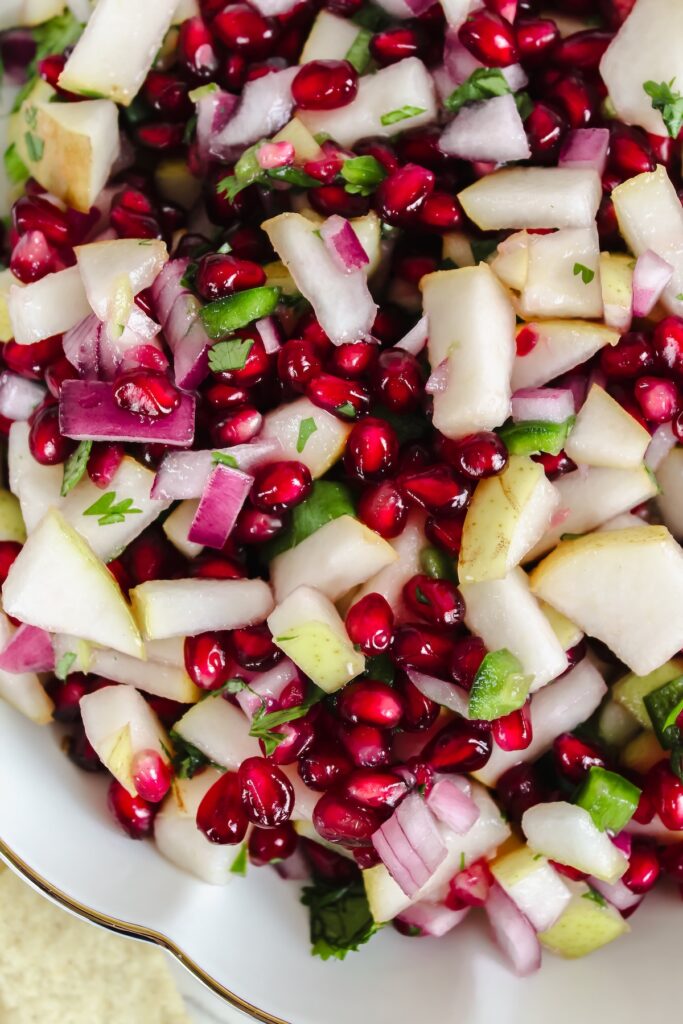 close up shot of salsa