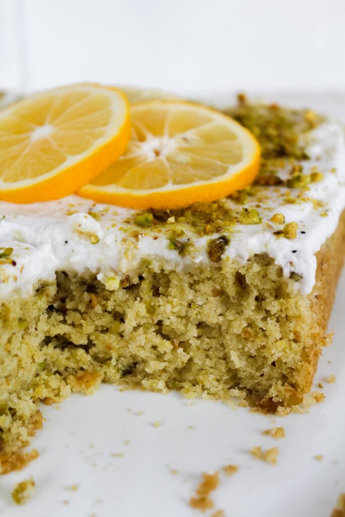 shot of the inside of cake