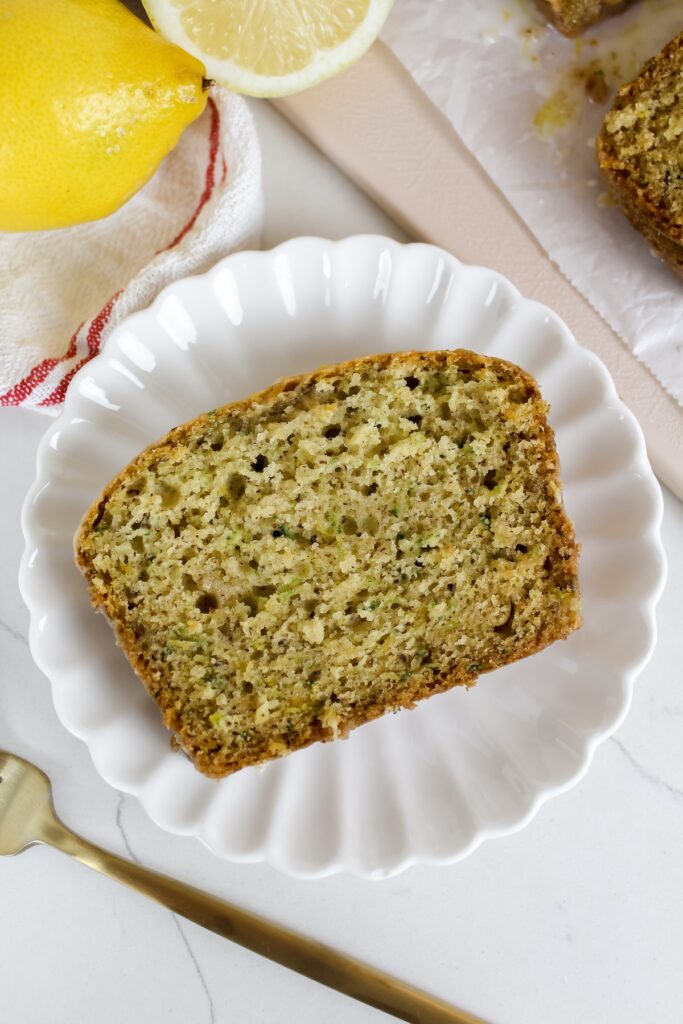 slice of bread on a white plate